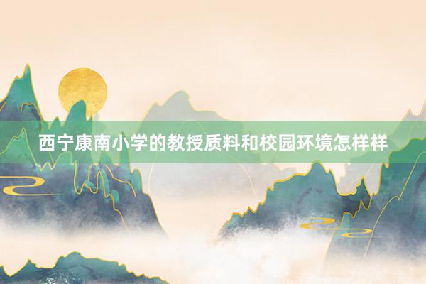 西宁康南小学的教授质料和校园环境怎样样